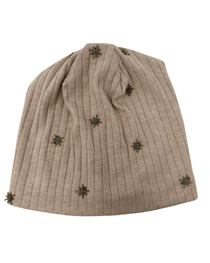 Dacee BN982OT Oatmeal Starburst Stones Beanie myselflingerie.com