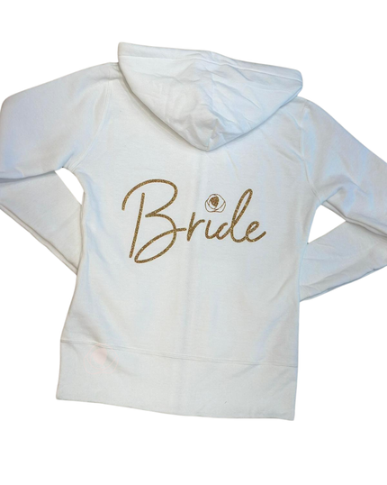 Buttermint WBS White Bridal Zip Up Hoodie myselflingerie.com