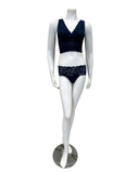 Cosabella NEVER1385 + 07ZL Navy Blue Curvy Longline Bralette & Panty Set myselflingerie.com