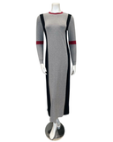 UmiUmi F5054 Grey/Black Colorblock Modal Pull On Teen Nightgown myselflingerie.com