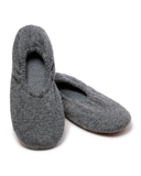 Petite Plume Dark Grey Cashmere Sock Slippers