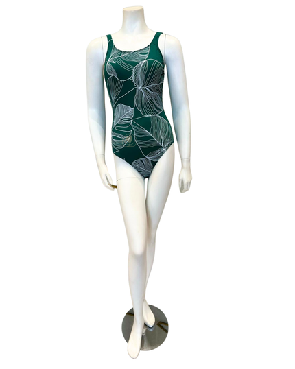Gottex 24NE180 Green/White Natural Essence High Neck Swimsuit myselflingerie.com