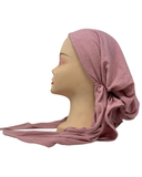 Revaz HS502M Mauve Ribbed Adjustable Pre-Tied Bandanna with Velvet Grip myselflingerie.com