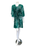 Gottex Green/White Natural Essence V Neck Swim Kimono Cover Up
