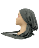 Revaz Olive Ribbed Adjustable Pre-Tied Bandanna with Velvet Grip