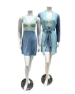 Samantha Chang 2216-8016-IS Iceberg/Sea Glass Lace Modal Chemise & Robe Set myselflingerie.com