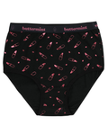 Buttermint Pink Lipstick Black Cotton Teen Briefs 3 Pack